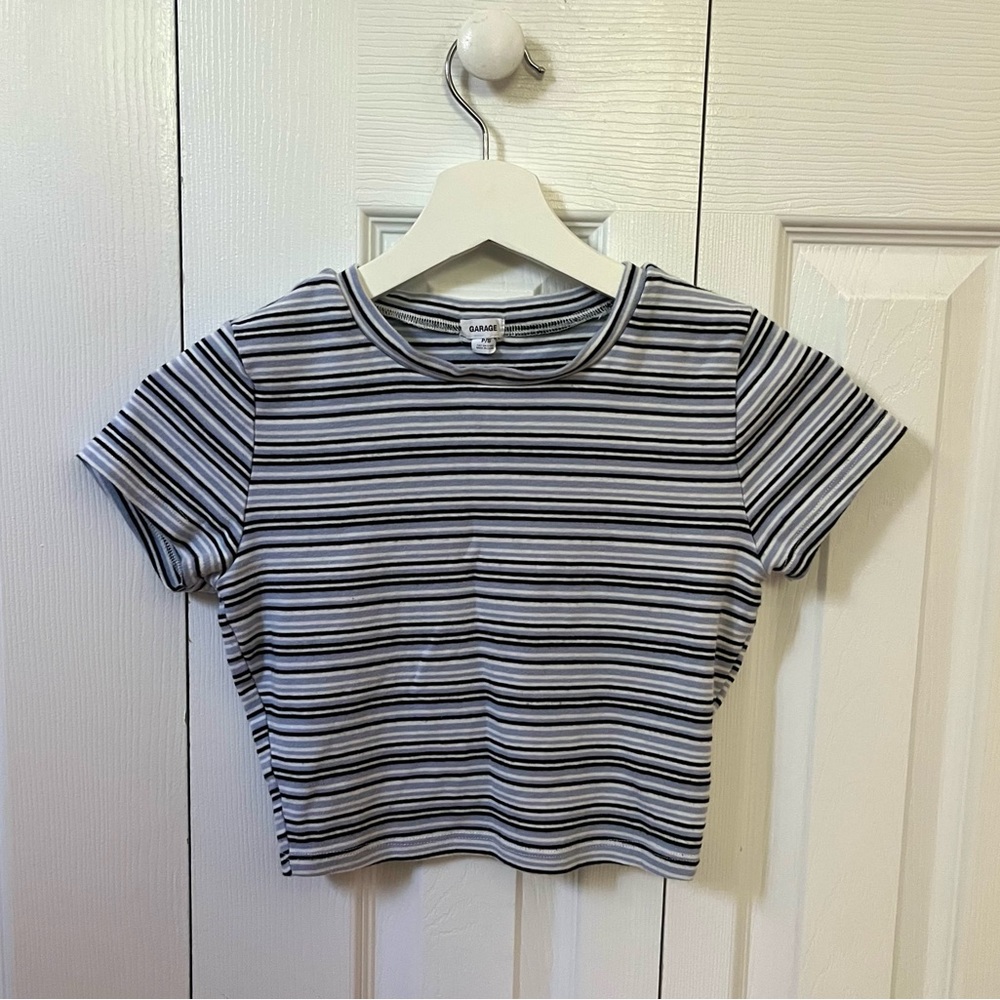Garage cropped striped tshirt